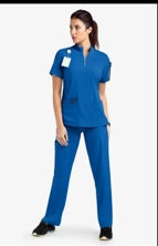 DOCTORS NURSES V-NECK SHORT-SLEEVED ELASTIC WAIST QUICK-DRY WORK UNIFORM