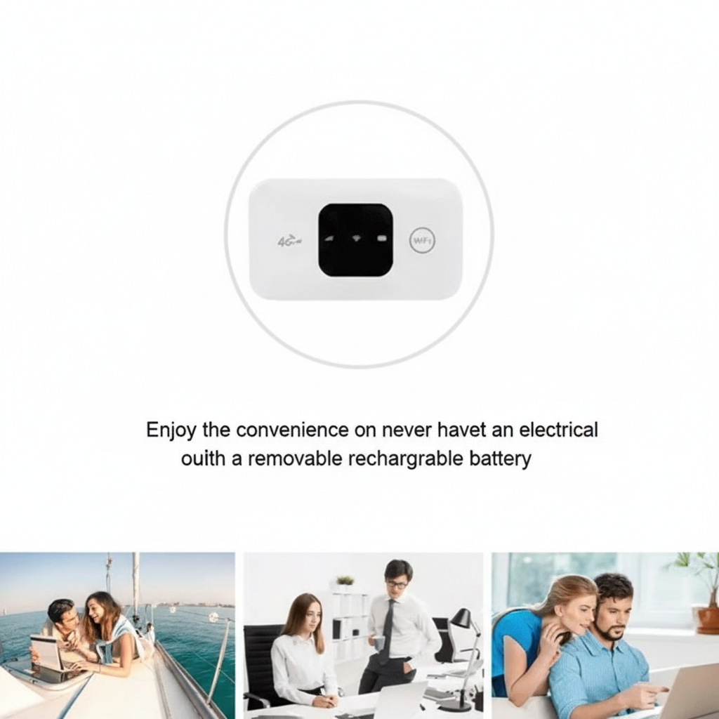 4G LTE Mobile WiFi Router - Professional Product Photo