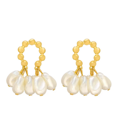 New Fashion Baroque Pearl Temperament Earrings