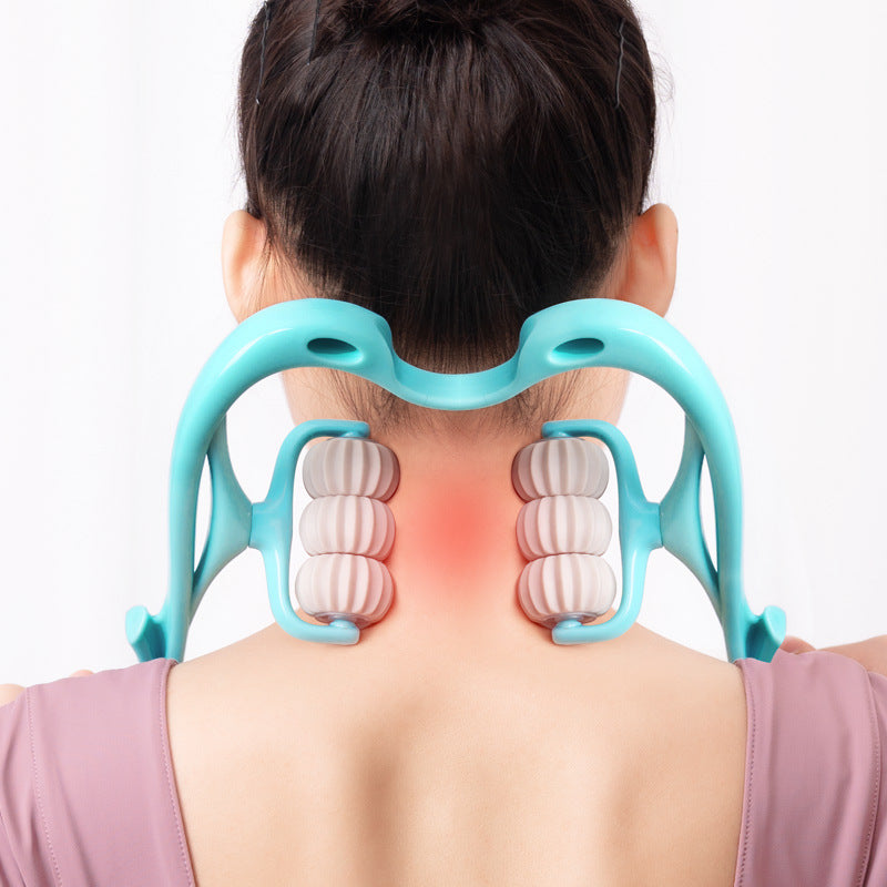 Six-Wheel Neck Massager - Manual Therapeutic Relief Tool