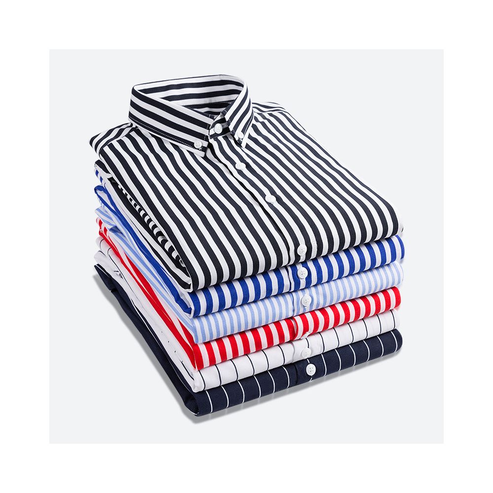 2025 Spring Autumn Men s Long Sleeve Shirt Trendy Handsome Slim Fit Korean Style Casual Striped Shirt for Young Men image 0