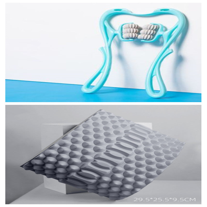 Six-Wheel Neck Massager - Manual Therapeutic Relief Tool