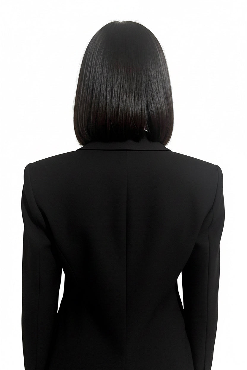 16 ins 13*4 Lace Black Synthetic wig Heat Resistant Daily Style