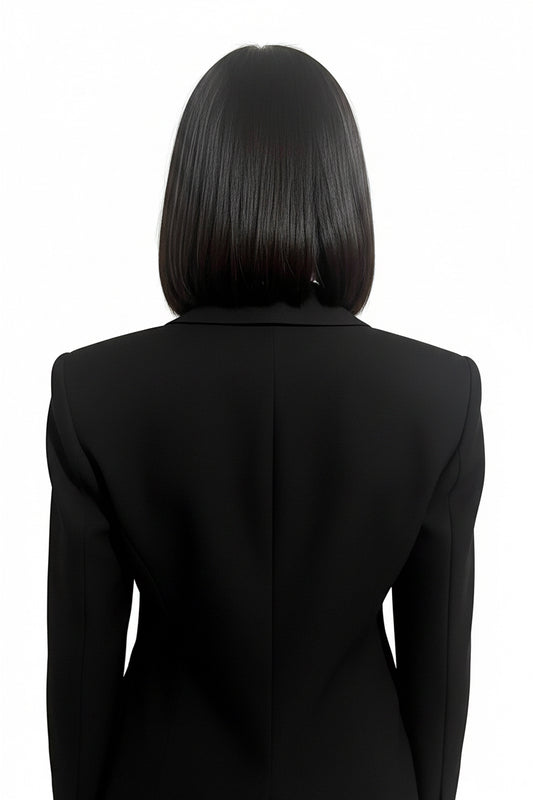 16 ins 13*4 Lace Black Synthetic wig Heat Resistant Daily Style