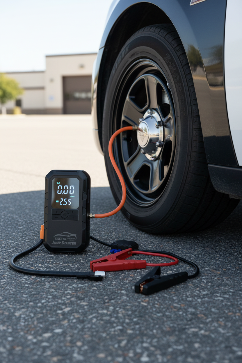 Emergency Car Battery Charger Air Pump