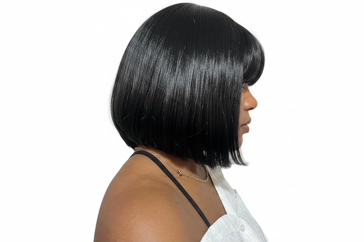 Glueless 12" Front Lace Wig Chemical Fibrer Everyday Style