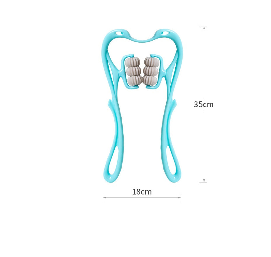 Six-Wheel Neck Massager - Manual Therapeutic Relief Tool
