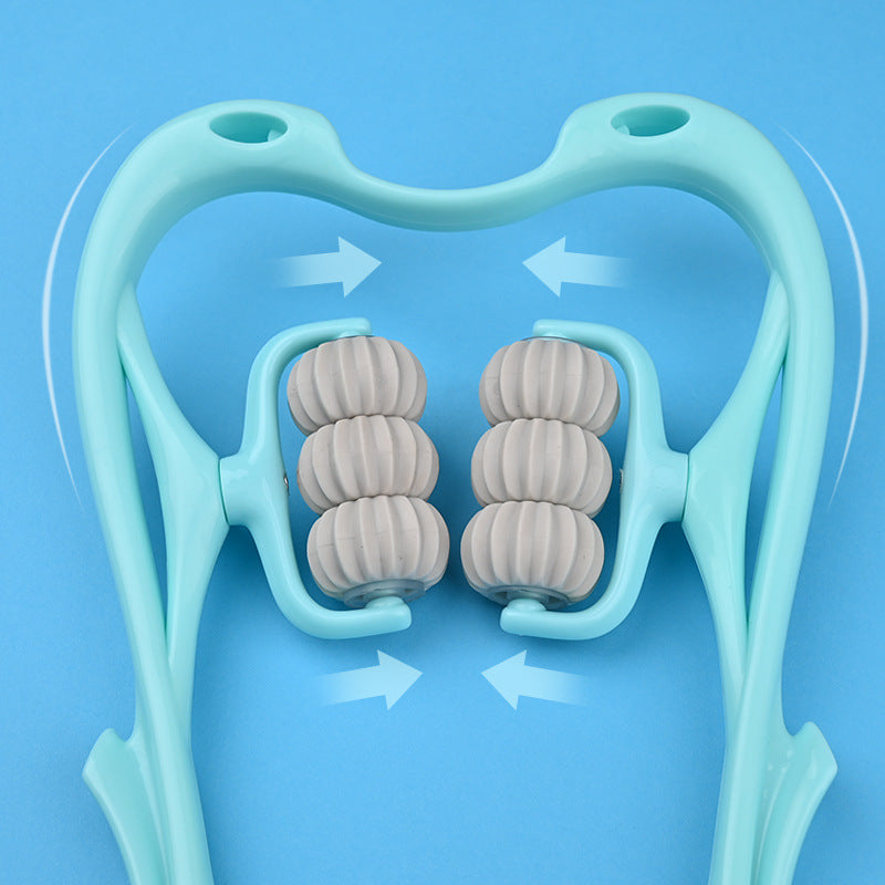 Six-Wheel Neck Massager - Manual Therapeutic Relief Tool